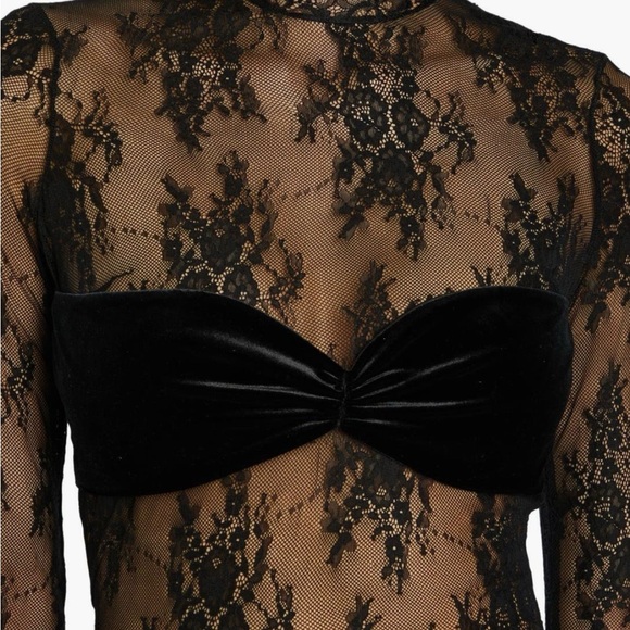 Retrofete Brigett Velvet Lace Dress - Picture 5 of 8